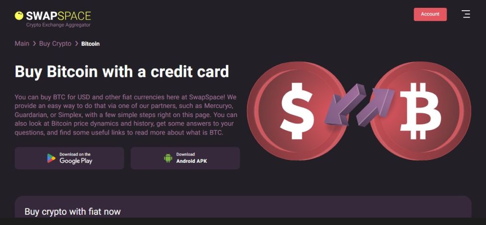 Buy Bitcoin (BTC) Easily with SwapSpace