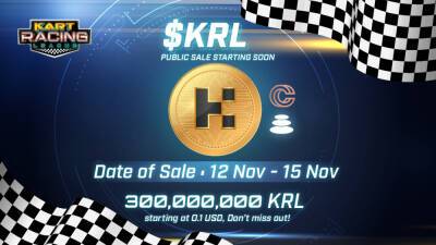 Kart Racing League Announces Public Sale of Governance Token
