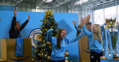The brilliant moment Kyle Walker and John Stones sprung a Christmas surprise on Man City fans