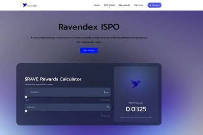 Cardano Dex Ravendex Launching It’s ISPO Ahead Of It’s Testnet Release
