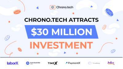 Chrono.Tech Attracts USD 30 Million Investment