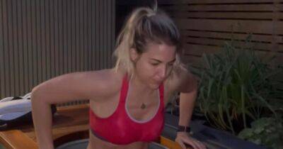 Gemma Atkinson strips to swimwear for home ice bath in glimpse at morning routine before heading to the salon