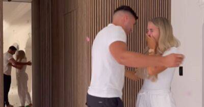 Pregnant Molly-Mae Hague stands in shock as she reveals baby's gender with Tommy Fury