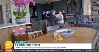 Kate Garraway's husband Derek Draper moves arms to hug son for first time in heartwarming clip
