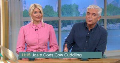 Phillip Schofield issues warning moments into This Morning as Josie Gibson returns to cuddle cows