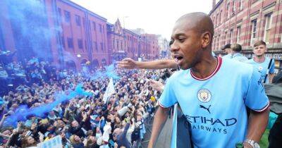 What happened when Man City heroes celebrated title win during open-top bus parade