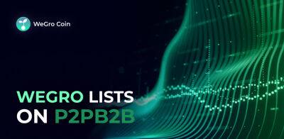 WeGro Lists on P2PB2B