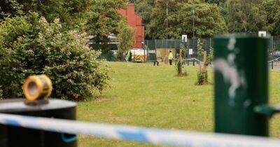 Police tape off park in Old Trafford as investigation launched