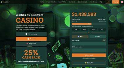 Telegram Crypto Gambling Is The Next Big Thing And New Rollbit Rival TG.Casino Has Raised $1.4M In Presale