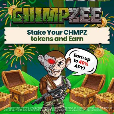 Chimpzee (CHMPZ) Sees Bump in Staked Funds as Staking Rewards Go Up To As Much As 40% APY