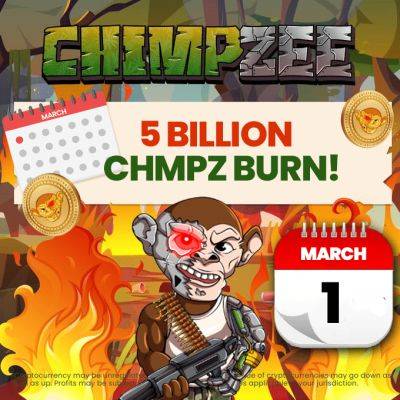 Chimpzee To Burn 5 Billion CHMPZ Tokens As Token Staking Rewards Reaches 40% APY