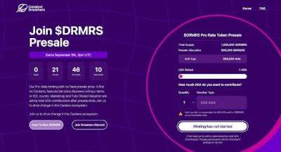 Is Catalyst Dreamers The Next Cardano Moonshot? As $DRMRS Token Presale Launches Through NMKR